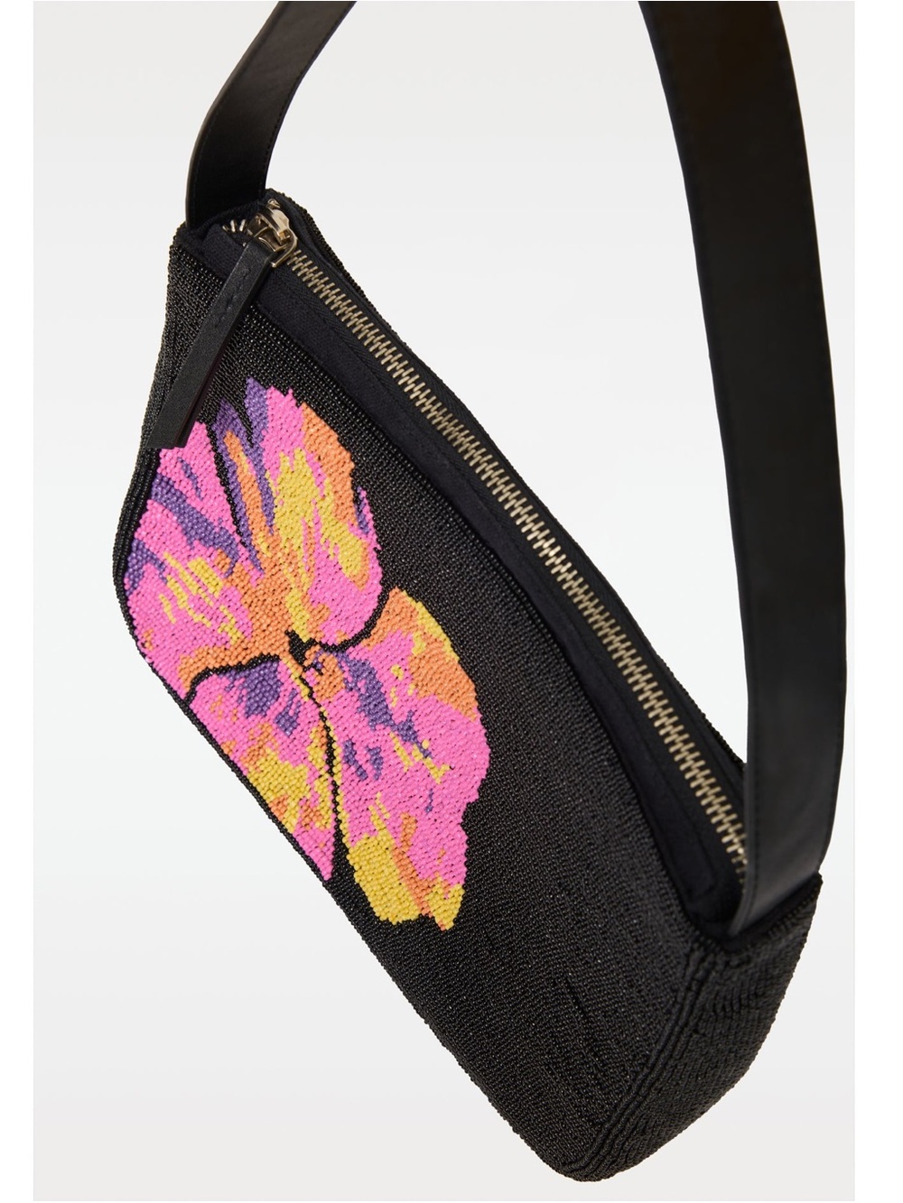 L*Space Alora Bag Black Beaded Floral Shoulder Bag NWT - Picture 2 of 4